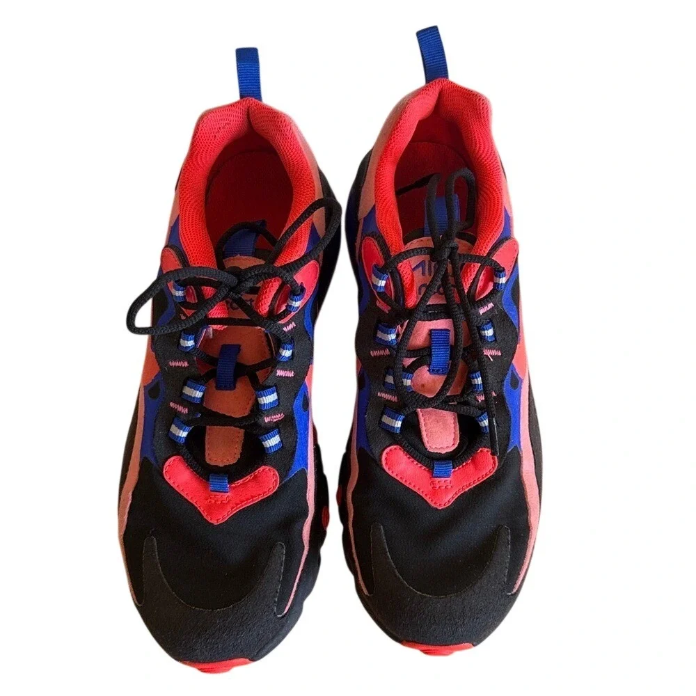Nike Air Max 270 React Low‎ Black Crimson Blue Size 6Y